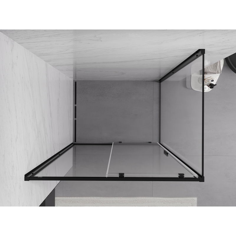 Mexen Exo cabine de douche coulissante 115 x 110 cm, transparent, noir - 8151-115-110-70-00