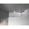 Mexen Velar L paroi de baignoire 2 volets coulissants 85 x 150 cm, transparent, blanc - 896-085-003-01-20