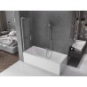 Mexen Velar L paroi de baignoire 2 panneaux coulissants 85 x 150 cm, transparent, chromé - 896-085-003-01-01