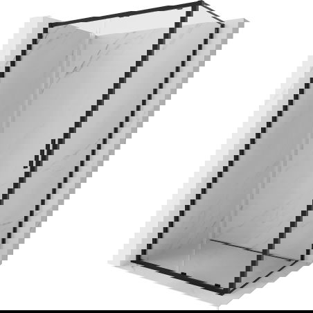 Mexen Exo cabine de douche coulissante 115 x 120 cm, transparent, noir - 8151-115-120-70-00
