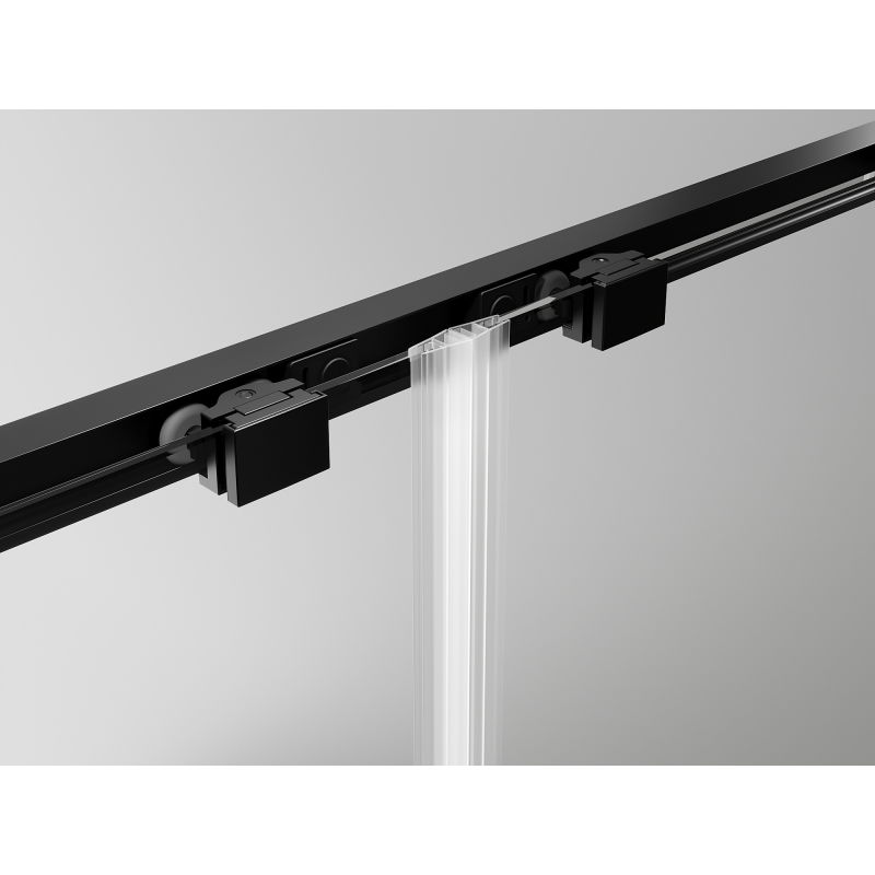 Mexen Exo cabine de douche coulissante 160 x 120 cm, transparente, noire - 8151-160-120-70-00