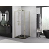 Mexen Exo-BR Duo cabine de douche pivotante 120 x 120 cm, transparent, or - 8182-120-120-50-00