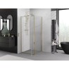 Mexen Exo-BR Duo cabine de douche pivotante 110 x 110 cm, transparent, or - 8182-110-110-50-00