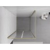 Mexen Exo-BR Duo cabine de douche pivotante 110 x 110 cm, transparent, or - 8182-110-110-50-00