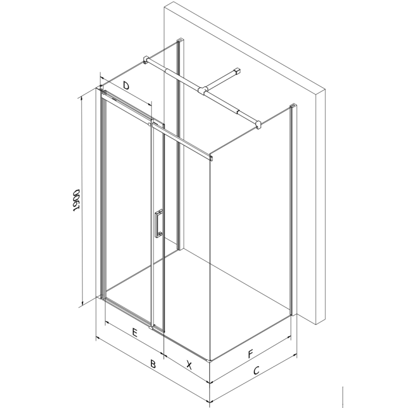 Mexen Omega-3S cabine de douche 3 parois, coulissante 120x90 cm, transparent, chrome + receveur Flat - 825-120-090-01-00-3s-4070
