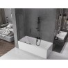 Mexen Velar L paroi de baignoire 2 panneaux coulissants 95 x 150 cm, transparent, gris canon brossé - 896-095-003-01-66