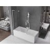 Mexen Velar L paroi de baignoire à 2 volets coulissants 120 x 150 cm, transparent, blanc - 896-120-003-01-20