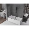 Mexen Velar L paroi de baignoire à 2 volets coulissants 120 x 150 cm, transparent, gris canon brossé - 896-120-003-01-66