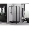 Mexen Exo cabine de douche pivotante 110 x 75 cm, transparente, noire - 8182-110-075-70-00