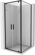 Mexen Exo-BR Duo cabine de douche battante 110 x 110 cm, transparente, noire - 8182-110-110-70-00