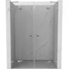 Mexen Lunar Duo portes de douche pivotantes 160 cm, transparent, chrome - 834D-160-000-01-00