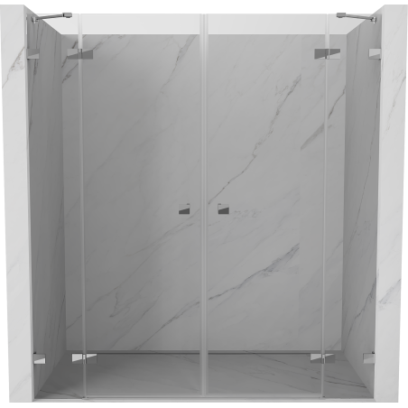 Mexen Lunar Duo portes de douche pivotantes 170 cm, transparent, chrome - 834D-170-000-01-00