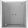 Mexen Lunar Duo portes de douche pivotantes 180 cm, transparent, chrome - 834D-180-000-01-00