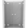 Mexen Lunar Duo portes de douche pivotantes 140 cm, transparentes, blanches - 834D-140-000-20-00