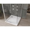 Mexen Omega-3S cabine de douche 3 parois, coulissante 100x100 cm, transparent, chrome + receveur Flat - 825-100-100-01-00-3s-40?