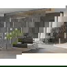 Cabine de douche Mexen Omega 3 parois, coulissante 100 x 100 cm, transparent, chrome + bac plat - 825-100-100-01-00-3s-4010