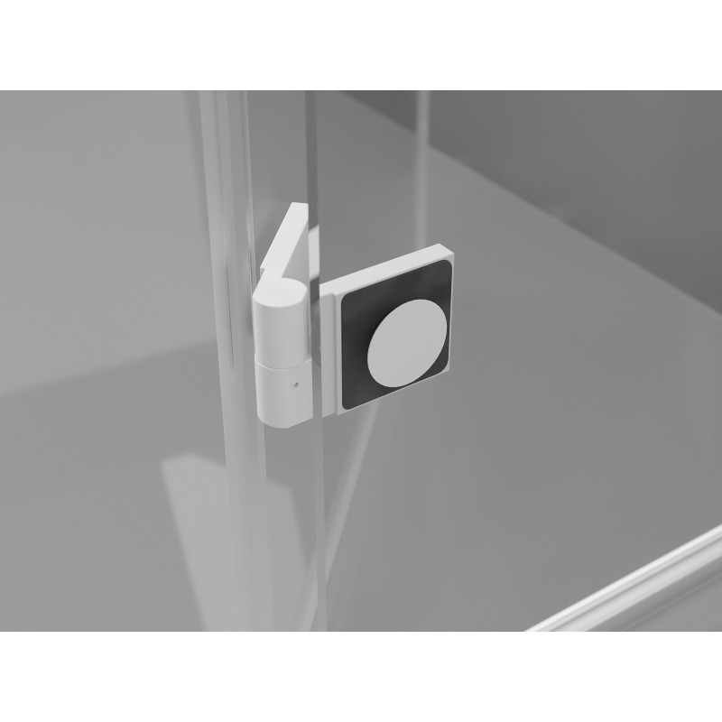 Mexen Lunar Duo portes de douche pivotantes 160 cm, transparentes, blanches - 834D-160-000-20-00