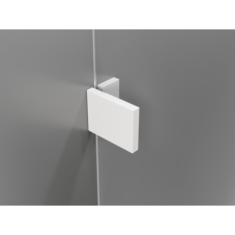 Mexen Lunar Duo portes de douche battantes 190 cm, transparent, blanc - 834D-190-000-20-00