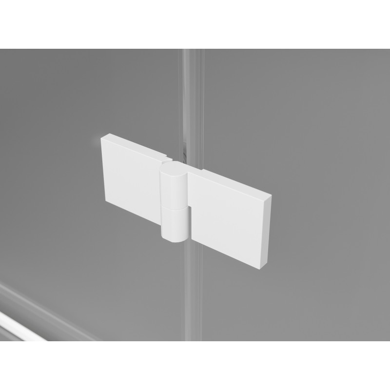 Mexen Lunar Duo portes de douche battantes 200 cm, transparentes, blanches - 834D-200-000-20-00