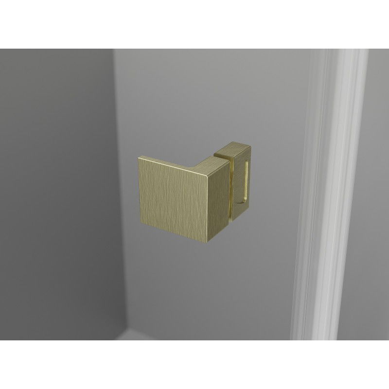 Mexen Lunar Duo porte de douche battante 190 cm, transparent, doré brossé - 834D-190-000-55-00