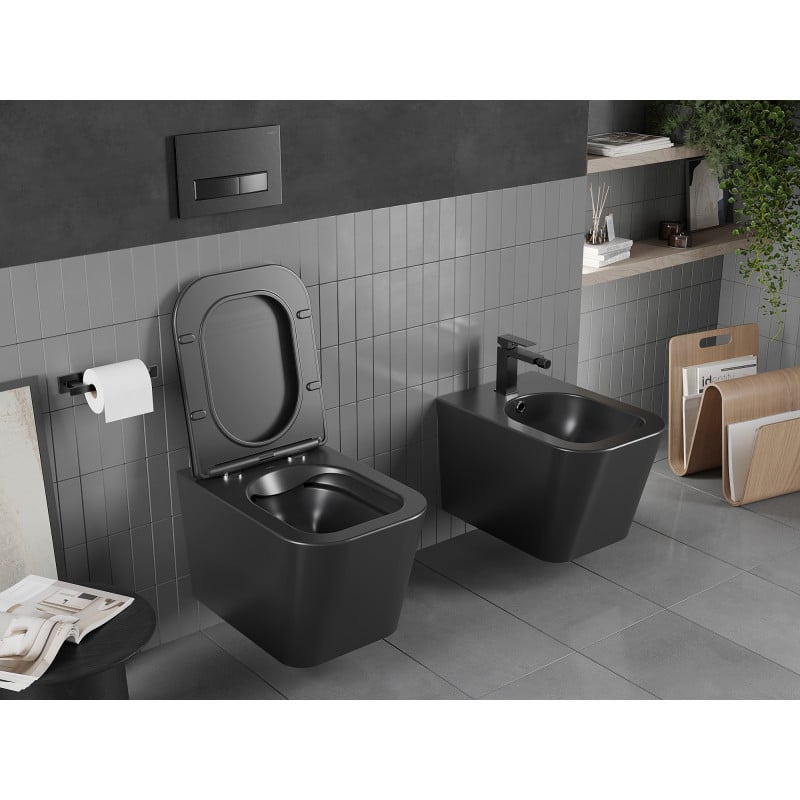 Mexen Teo cuvette WC sans rebord, noir mat - 3385XX85