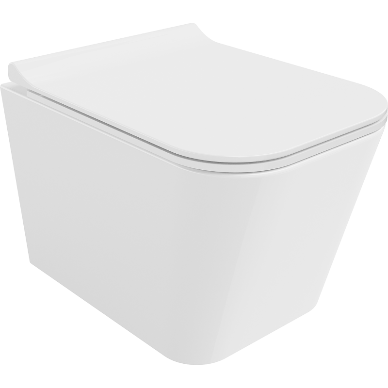 Mexen Teo cuvette WC sans rebord avec abattant à descente lente slim, duroplast, blanc brillant - 30850700