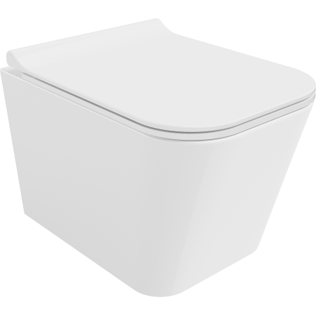 Mexen Teo cuvette WC sans rebord avec abattant à descente lente slim, duroplast, blanc brillant - 30850700