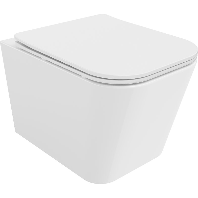 Mexen Teo bol de WC Rimless avec siège slim à fermeture lente, duroplast, Blanc - 30850600