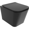 Mexen Teo bol de WC Rimless avec siège slim à fermeture lente, duroplast, Noir mat - 30850685