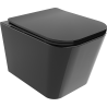 Mexen Teo bol de WC Rimless avec siège slim à fermeture lente, duroplast, Noir - 30854070