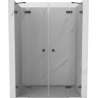 Mexen Lunar Duo portes de douche battantes 150 cm, transparentes, gris canon brossé - 834D-150-000-66-00