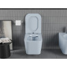 Mexen Teo cuvette WC sans rebord avec abattant à descente amortie slim, duroplast, gris-bleu mat - 30854069