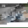 Mexen Teo cuvette WC Rimless avec abattant à descente lente slim, duroplast, gris-bleu mat - 30854069
