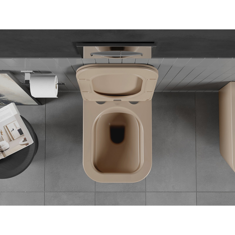 Mexen Teo Cuvette WC sans rebord avec abattant à descente lente slim, duroplast, cappuccino mat - 30854064