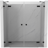 Mexen Lunar Duo porte de douche pivotante 170 cm, transparentes, noires - 834D-170-000-70-00
