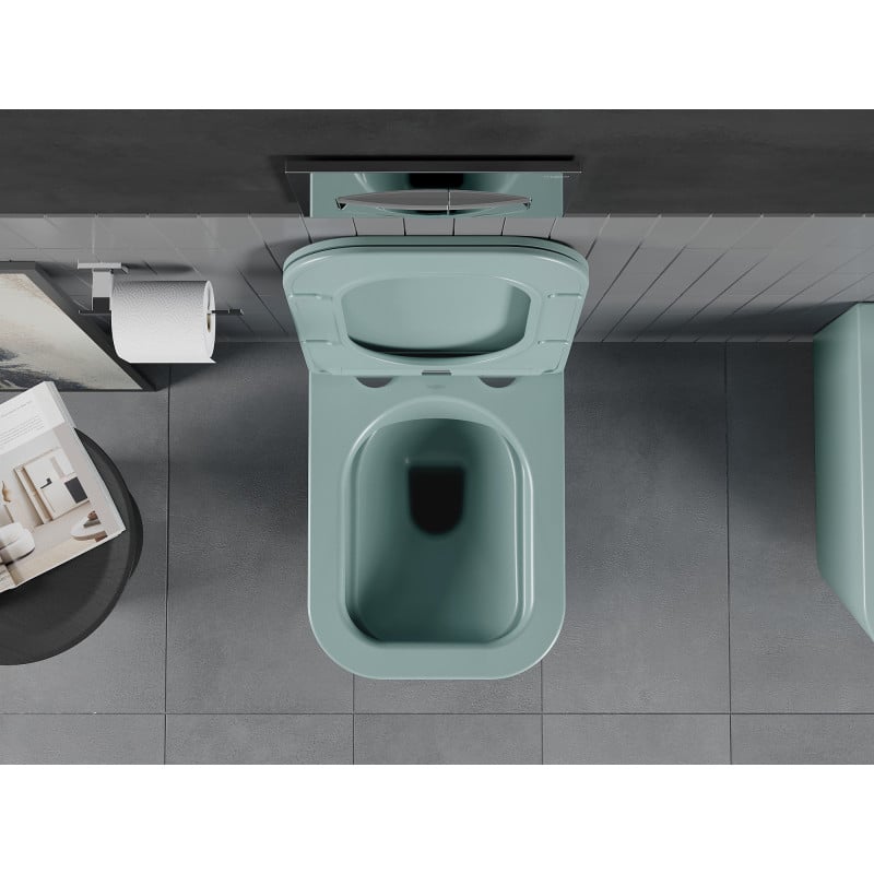 Mexen Teo cuvette WC sans bord avec abattant slim à descente progressive, duroplast, vert clair mat - 30854048