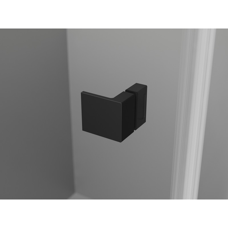 Mexen Lunar Duo portes de douche pivotantes 200 cm, transparent, noir - 834D-200-000-70-00