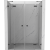 Mexen Lunar Duo portes de douche battantes 160 cm, transparent, métal gun - 834D-160-000-95-00