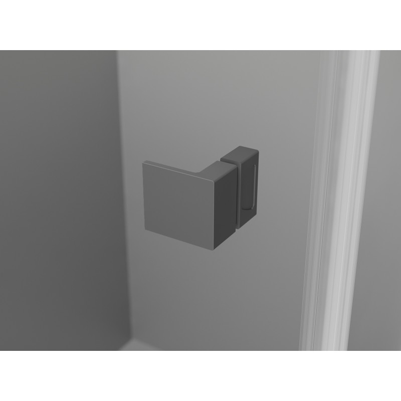 Mexen Lunar Duo portes de douche battantes 170 cm, transparent, métal gun - 834D-170-000-95-00