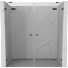 Mexen Lunar Duo portes de douche pivotantes 190 cm, transparent, gun metal - 834D-180-000-95-00 - 834D-190-000-95-00