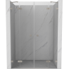 Mexen Lunar Duo porte de douche pivotante 150 cm, transparent, nickel brossé - 834D-150-000-97-00