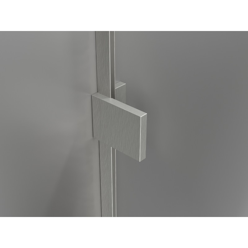 Mexen Lunar Porte de douche battante Duo 160 cm, transparent, nickel brossé - 834D-160-000-97-00