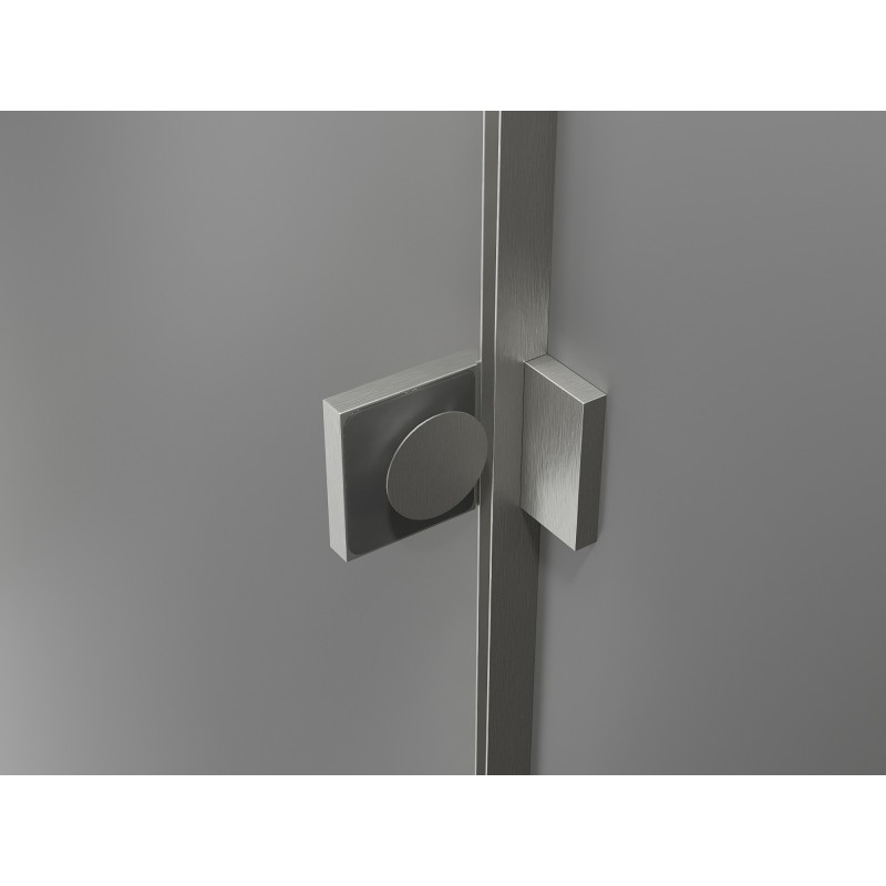 Mexen Lunar Duo portes de douche pivotantes 190 cm, transparentes, nickel brossé - 834D-190-000-97-00