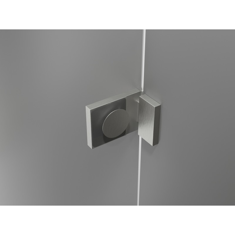 Mexen Lunar Duo portes de douche battantes 200 cm, transparent, nickel brossé - 834D-200-000-97-00