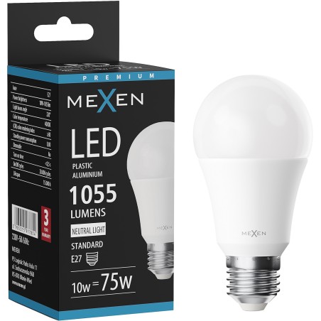 Mexen Nova Ampoule LED E27, A60, 10W, Neutre - 4000K, 1055 lm - L100-E27-1040-01