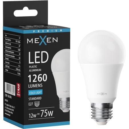 Mexen Nova Ampoule LED E27, A60, 12W, Froide - 6500K, 1260 lm - L100-E27-1265-01