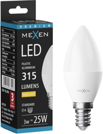 Mexen Nova Ampoule LED E14, C37, 3W, Chaude - 3000K, 315 lm - L102-E14-0330-01