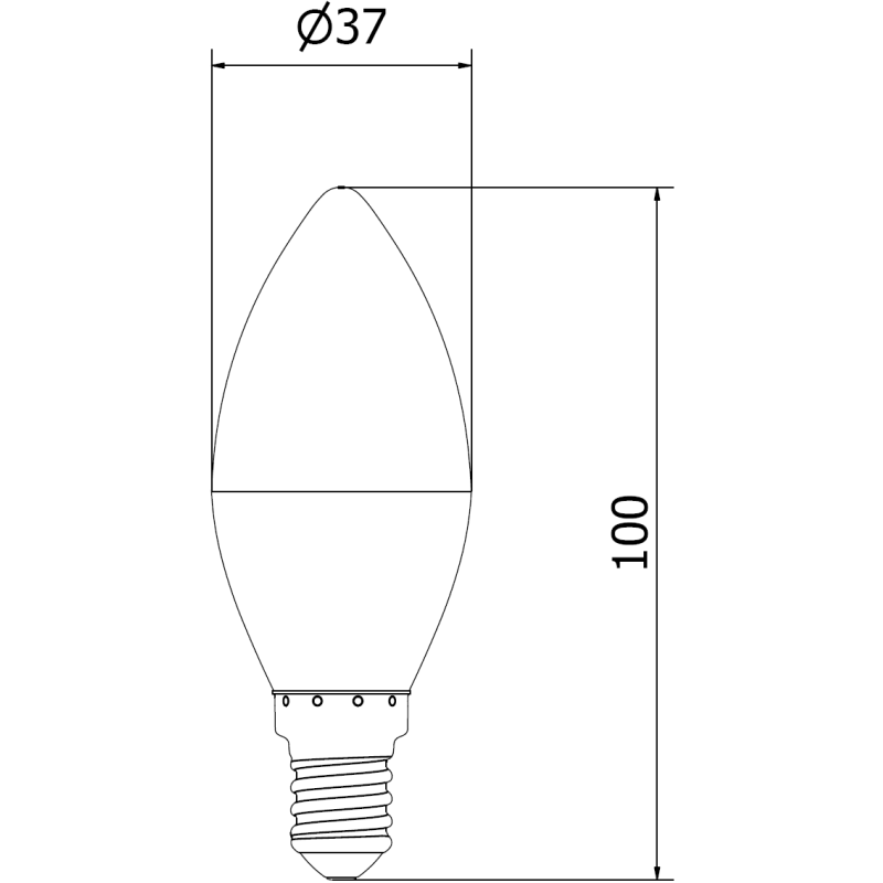 Mexen Nova Ampoule LED E14, C37, 3W, Froid - 6500K, 315 lm - L102-E14-0365-01