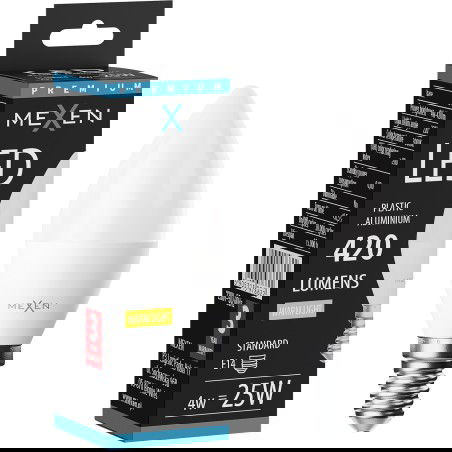 Mexen Nova Ampoule LED E14, C37, 4W, Chaude - 3000K, 420 lm - L102-E14-0430-01