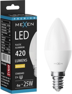 Mexen Nova Ampoule LED E14, C37, 4W, Chaude - 3000K, 420 lm - L102-E14-0430-01